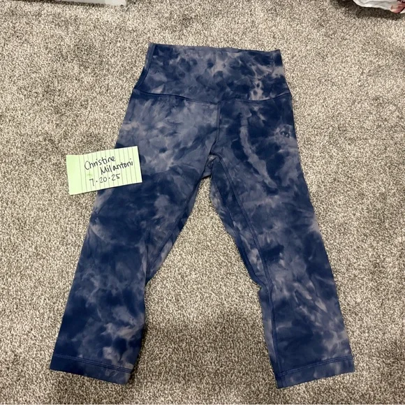 lululemon Blue Tie-Dye Aligns - Picture 2 of 3